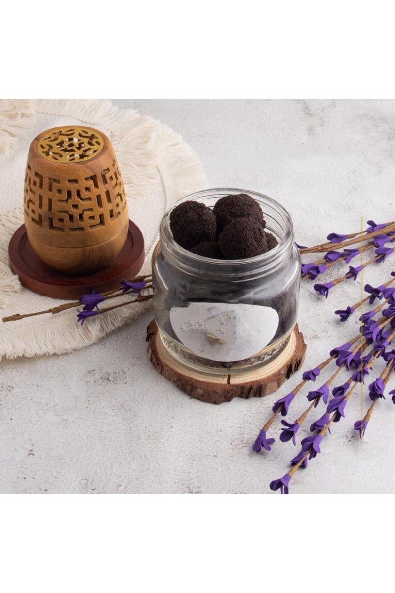 معمول بخور فاخر بدقة العود برائحة بخورية فخمة بدخان كثيف وثبات طويل أكثر من 300 جرام